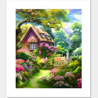 English Cottage Garden Posters and Art